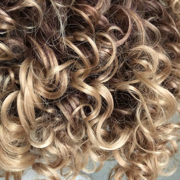 NWT 10” honey blonde Afro wig kinky curls bangs - Picture 15 of 16